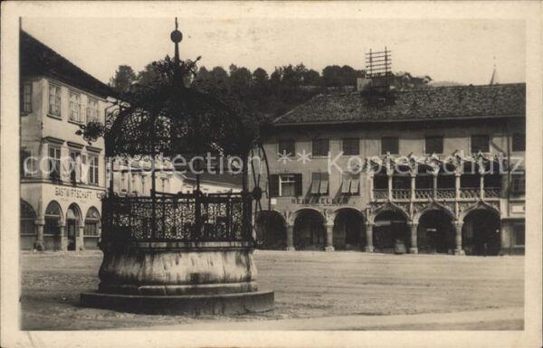Bruck Mur Hauptplatz mit Kornmesserhaus Historisc