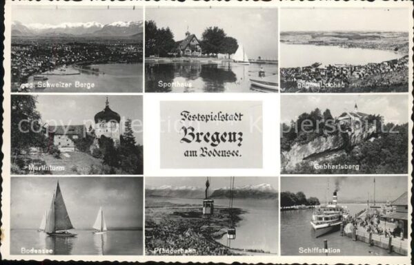 Bregenz Vorarlberg Bodensee Segelboot Schweizer Berge Spor
