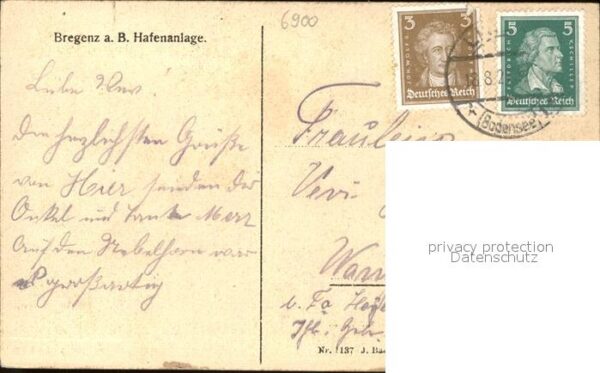 Bregenz Vorarlberg Bodensee Hafenanlage Dampfer – Bild 2
