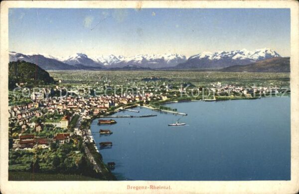 Bregenz Vorarlberg Panorama Bodensee Hafen Rheintal Schwei