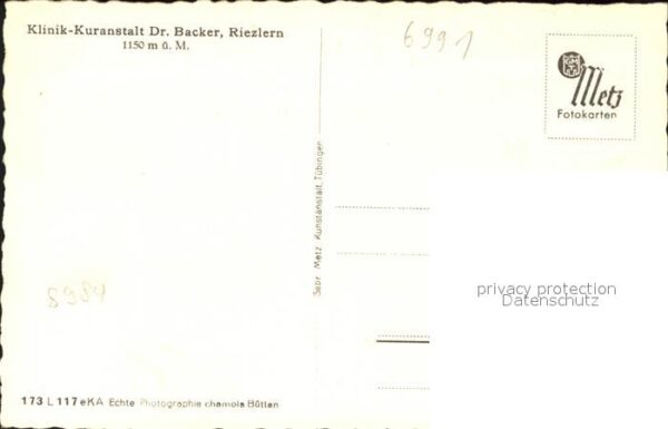 Riezlern Kleinwalsertal Vorarlberg Hochgebirgsklinik Kuranstalt Dr. Backer – Bild 2