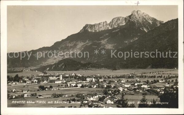 Reutte Tirol Panorama mit Säuling Ammergauer Alpen