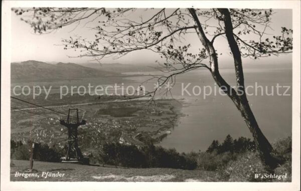 Bregenz Vorarlberg Blick vom Pfänder auf Bodensee Rhein- u