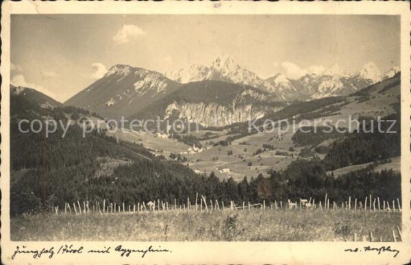 Jungholz Tirol Panorama mit Aggenstein Allgäuer Alpen