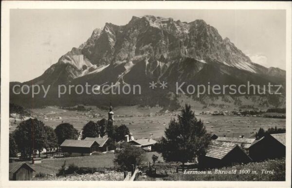 Lermoos Tirol und Ehrwald gegen Zugspitze und Wetters