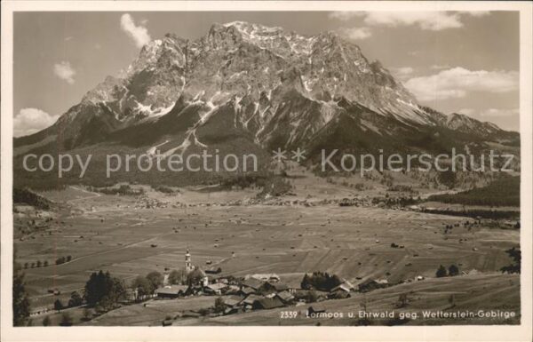 Lermoos Tirol und Ehrwald gegen Wettersteingebirge