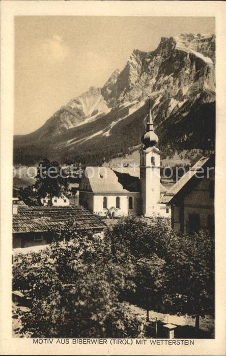 Biberwier Tirol Motiv mit Wetterstein Kirche