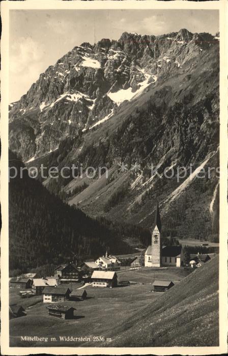 Mittelberg Vorarlberg mit Widderstein Allgäuer Alpen
