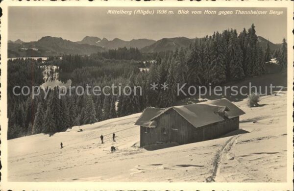 Mittelberg Oy Blick vom Horn gegen Tannheimer Berge B