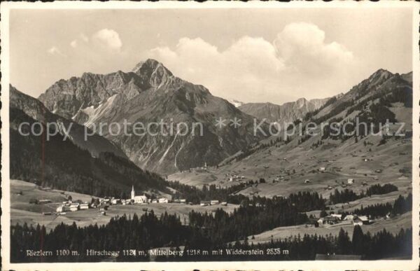 Riezlern Kleinwalsertal Vorarlberg Panorama mit Hirschegg Mittelberg Widde