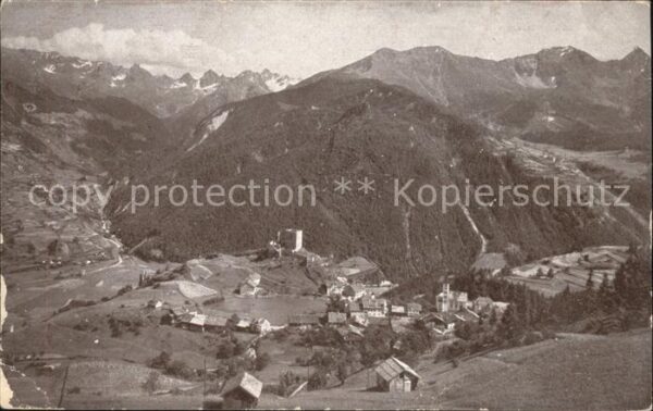 Ladis Panorama Blick von Kuranstalt Obladis R