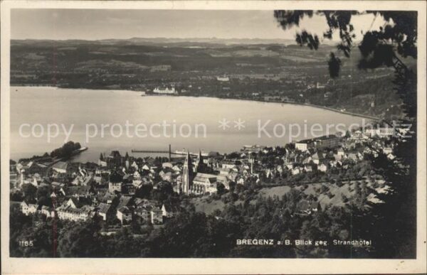 Bregenz Vorarlberg Blick gegen Strandhotel Bodensee Hafen