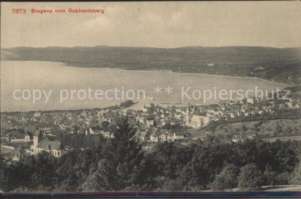 Bregenz Vorarlberg Panorama Blick vom Gebhardsberg Altstad
