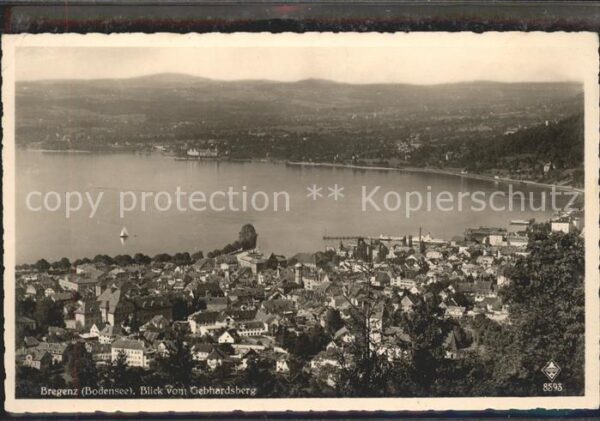 Bregenz Vorarlberg Panorama Blick vom Gebhardsberg Altstad