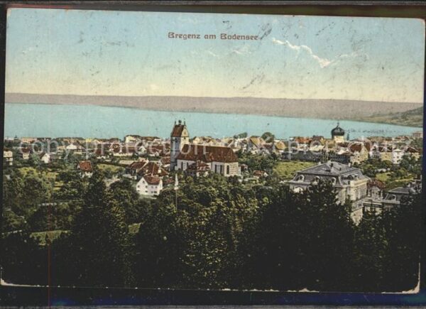 Bregenz Vorarlberg Blick auf die Altstadt Kirche Bodensee