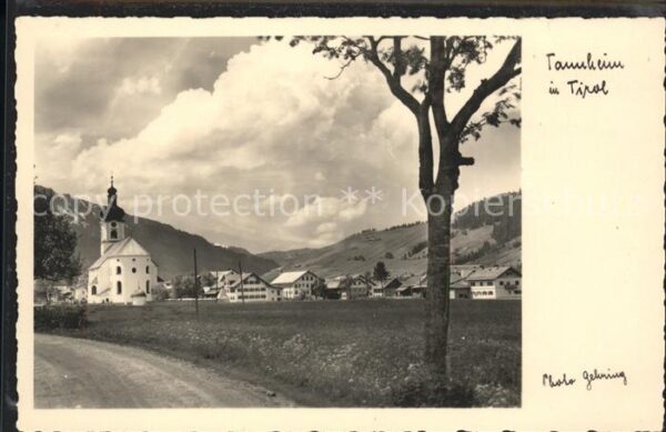 Tannheim Tirol Ortsansicht mit Kirche