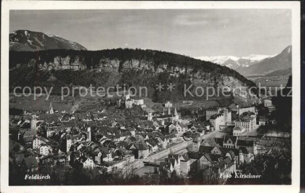 Feldkirch Vorarlberg Blick über die Stadt mit Schattenburg A