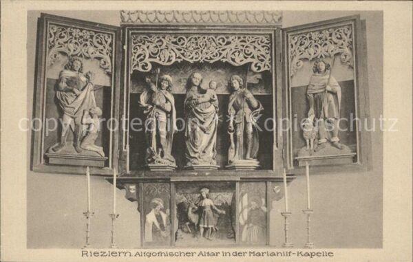 Riezlern Kleinwalsertal Vorarlberg Altgotischer Altar in der Mariahilf Kap