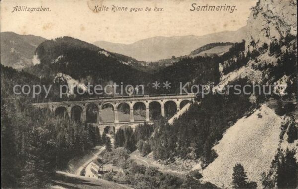 Semmering Niederoesterreich Viadukt Adlitzraben Kalte Rinne Rax