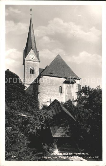 Maria Woerth Woerthersee Aufgang zur Wallfahrtskirche