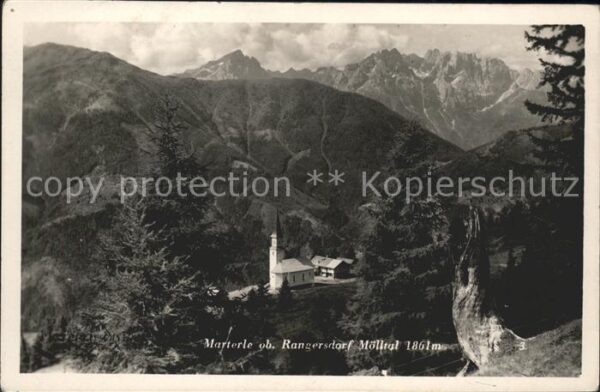 Marterle Kaernten im Mölltal Kirche Alpenpanorama
