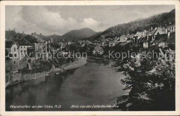 Waidhofen Ybbs Blick von der Zellerhochbrücke