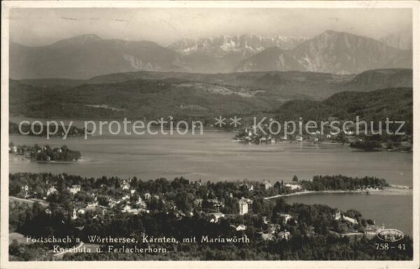 Poertschach Woerthersee mit Mariawörth Koschuta und Ferlacherho