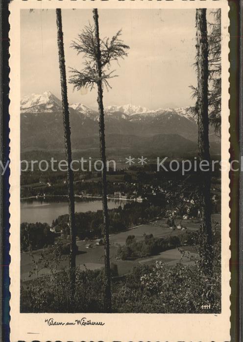 Velden Woerthersee Total mit Alpenpanorama