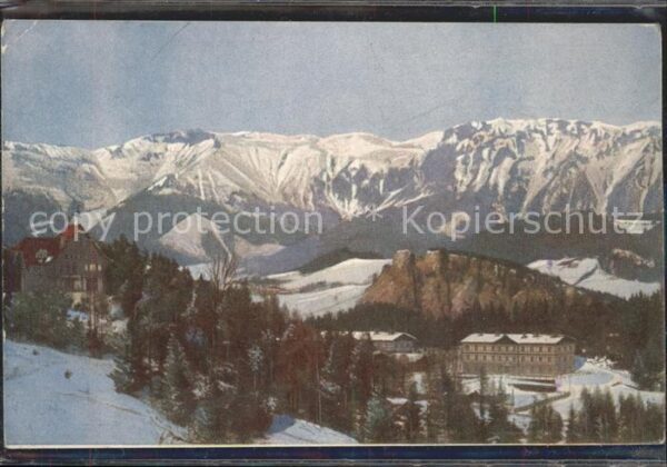 Semmering Niederoesterreich Blick auf Rax Poleroswand und Südbahnho