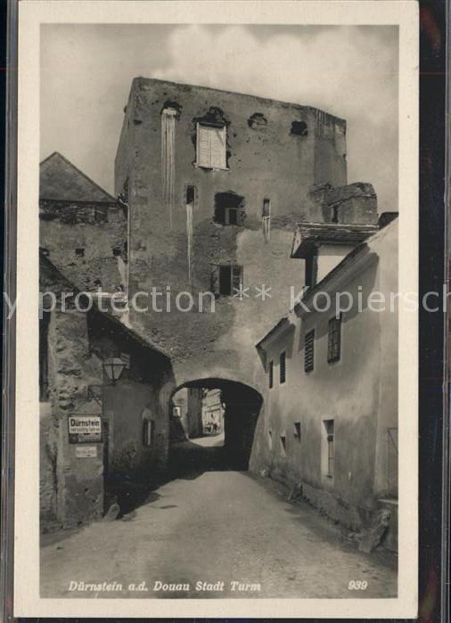 Duernstein Wachau Stadt Thurm