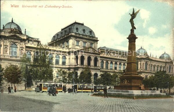 Wien Universität mit Liebenberg Denkmal