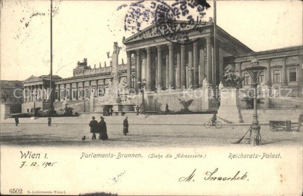 Wien Parlaments Brunnen Reichsrats Palast