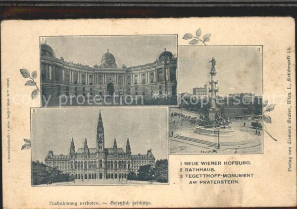 Wien Neue Wiener Hofburg Rathhaus Tegetthoff