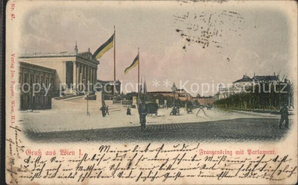 Wien Franzensring mit Parlament