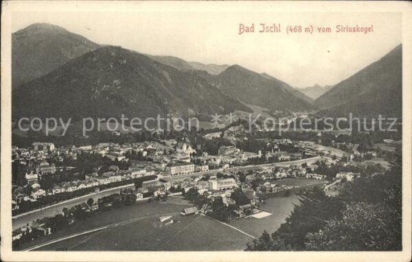 Bad Ischl Salzkammergut Panorama Blick vom Siriuskogel