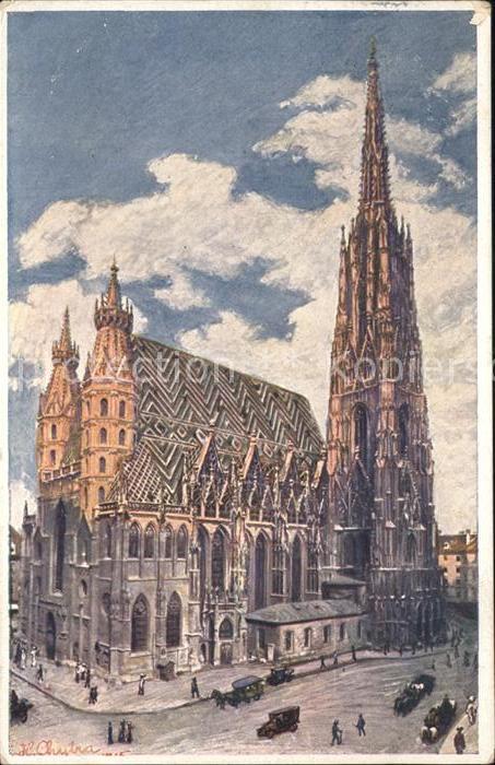 Wien Stefansdom Künstlerkarte Aquarell Serie