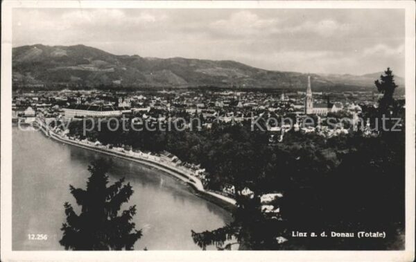 Linz Donau Totalansicht