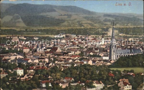 Linz Donau Stadtbild mit Dom