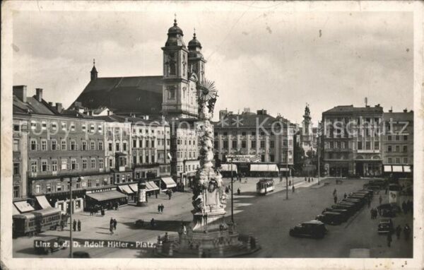 Linz Donau AH Platz Hauptplatz mit Dreifaltigkeits