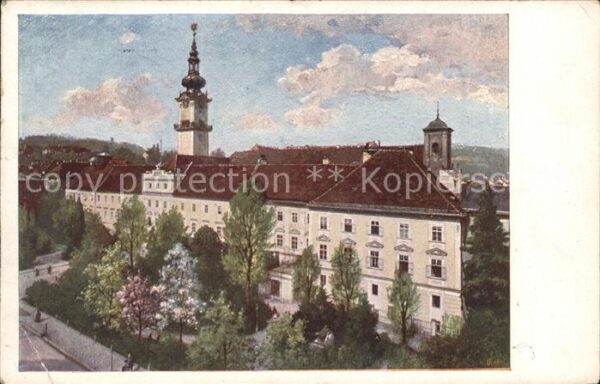 Linz Donau Landhaus und Promenade Künstlerkarte Nr