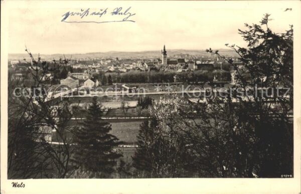 Wels Oberoesterreich Totalansicht Brücke