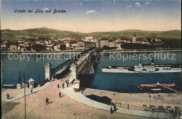 Urfahr Linz Donau Brücke Dampfer