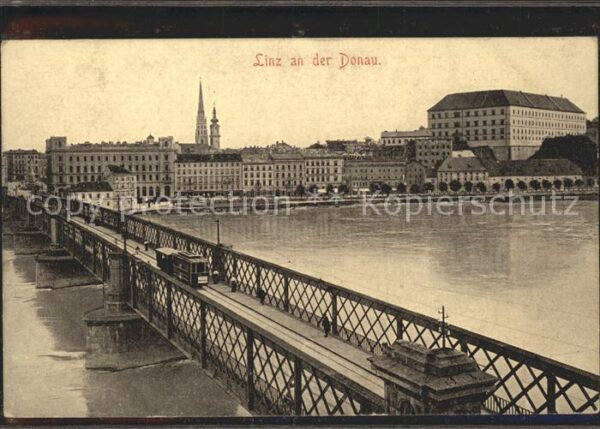 Linz Donau Eisenbahnbrücke