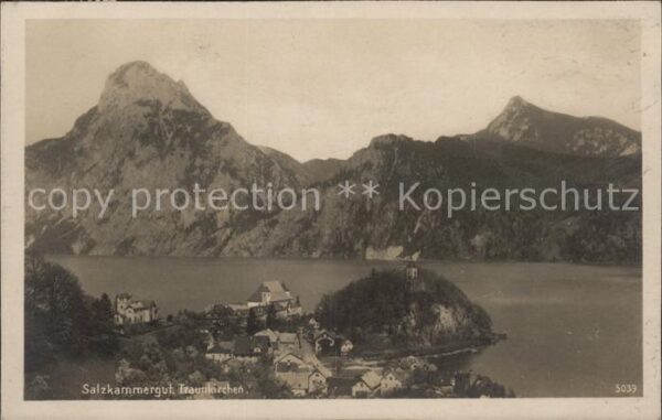Traunkirchen Ortsansicht mit Alpenpanorama Traunsee