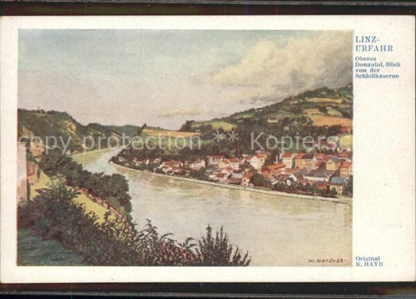 Urfahr Linz Donau Oberes Donautal Blick von der Schlosska