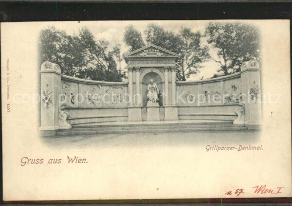 Wien Grillparzer Denkmal Schriftsteller