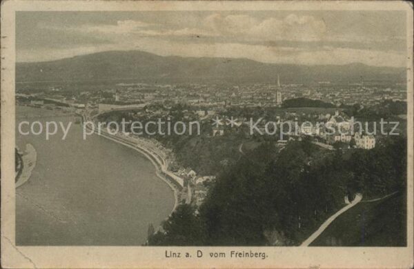 Linz Donau Gesamtansicht vom Freinberg