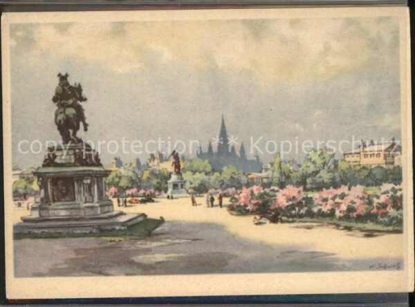 Wien Heldenplatz Denkmal Künstlerkarte nach