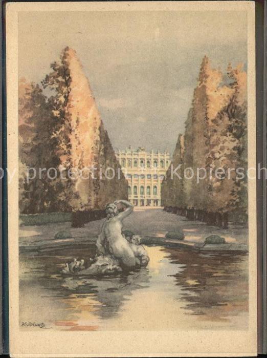 Wien Schloss Schönbrunn Künstlerkarte nach A