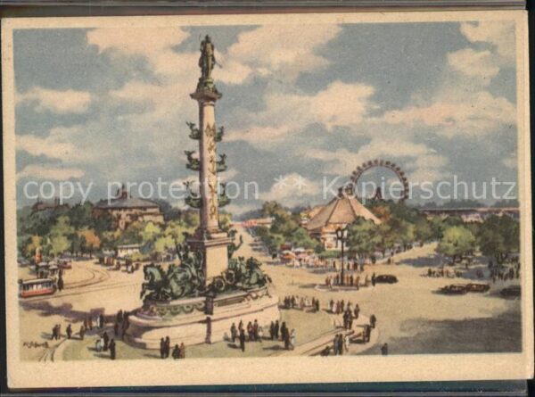 Wien Praterstern mit Tegetthoff Denkmal Admi